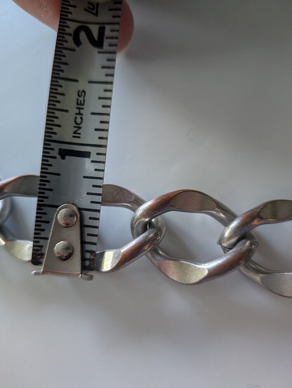 Vintage Chunky Large Loop Grunge Chain Necklace - Picture 8 of 9